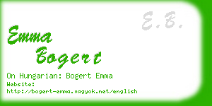 emma bogert business card